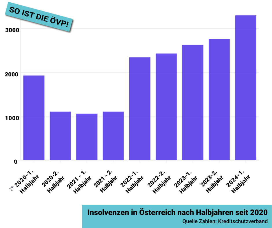 Insolvenzen seit 2020, Wirtschaft der ÖVP